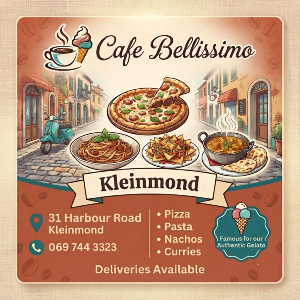 Cafe Bellissimo Kleinmond Pizza Pasta Nachos